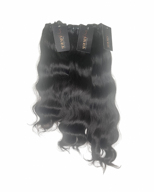 Raw South Indian Wavy - 3 Bundle Deal (Natural Brown, Unprocessed)